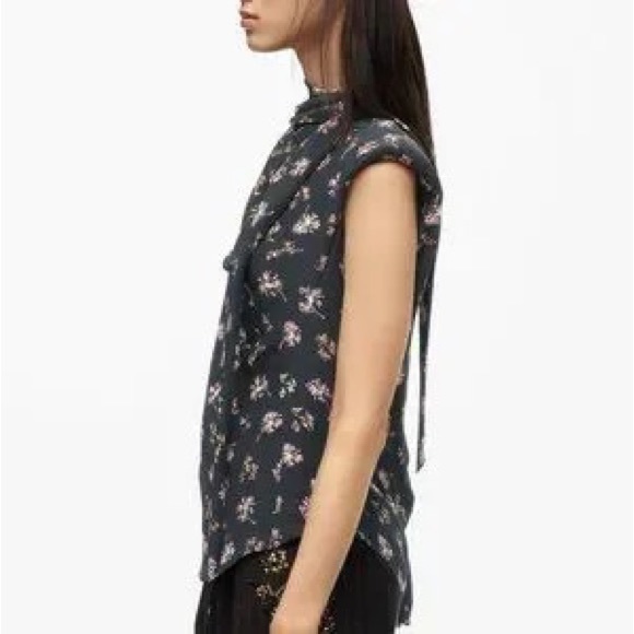 Zara Blouse sleeveless PRINTED SHIRT LIMITED EDITION - Picture 5 of 11